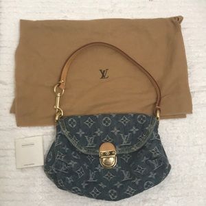 Louis Vuitton monogram denim purse bag clutch
